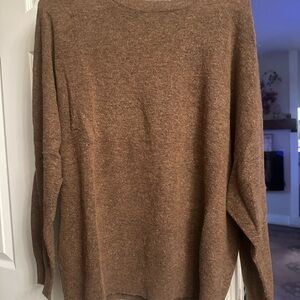 Jenni Kayne Everyday Sweater | Camel Heather | Size M | Soft Wool Blend